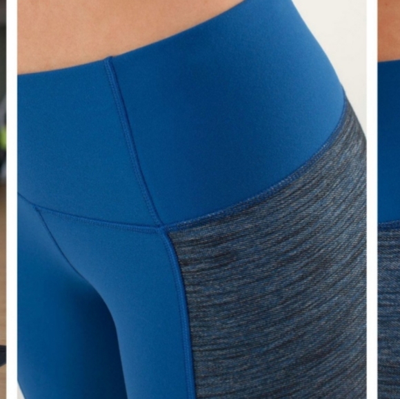 LULULEMON BARRE PULSE PANT LIMITLESS BLUE/REVERSIBLE SLUB DENIM LIMITLESS BLUE 4 - Picture 6 of 15